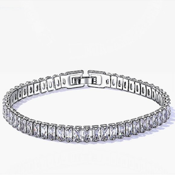 STERLING SILVER ZIRCON BRACELET - Picture 7 of 14
